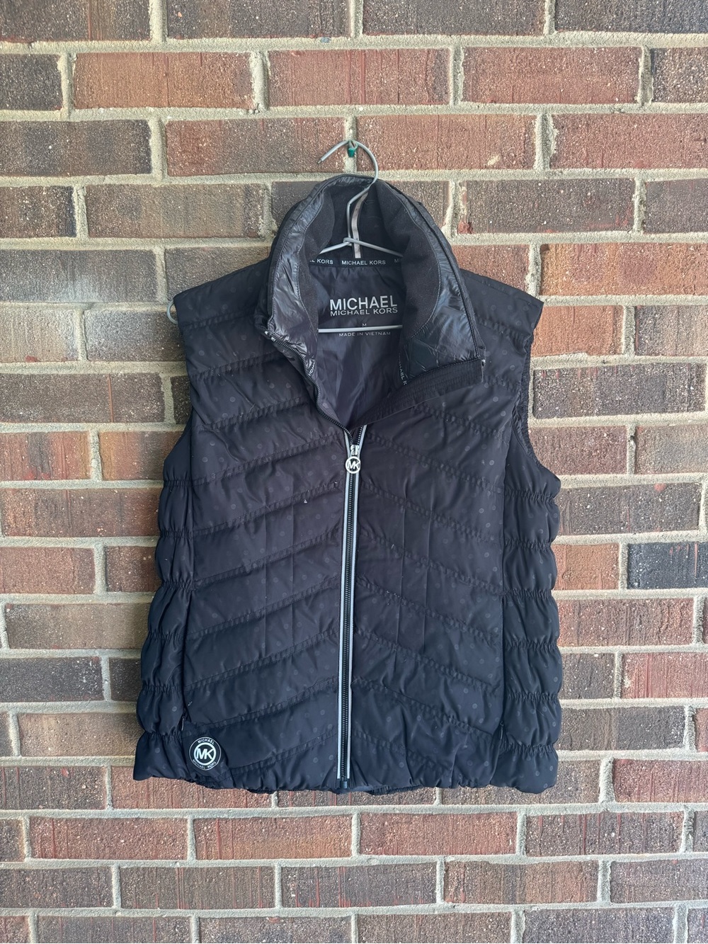 Michael Kors Black Quilted Logo Puffer Vest